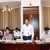 Pham Tan Hoa, Vice Chairman of the Tay Ninh People's Committee, speaks at the meeting. (Photo:VNA) 