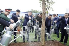 Party leader attends launch of tree planting festival in Hanoi