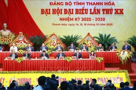 Prime Minister Pham Minh Chinh delivers speech at the 20th Congress of the Thanh Hoa provincial Party Organisation. (Photo: VNA)