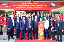 New Zealand Prime Minister Christopher Luxon visits the Vietjet Aviation Academy (VJAA) on February 28. (Photo: Vietjet)