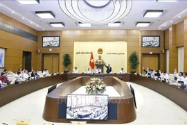 Members of the National Assembly Standing Committee casts votes. (Photo: VNA)