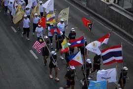The Thailand SEA Games torch relay held on Nov 16 in Bangkok. (Photo: Bangkok Post)