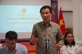 Vietnamese Ambassador to Indonesia Ta Van Thong speaks at the event. (Photo: VNA)