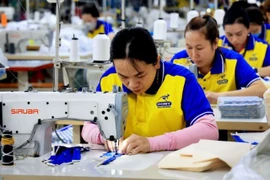 Workers at Dony Garment Company in HCM City's Binh Chanh district. (Photo: VNA)