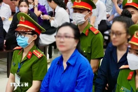 Truong My Lan (centre) at the court (Photo: VNA)