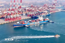 The cargo port in Qingdao, Shandong province, China, on January 13, 2025 (Photo: VNA)
