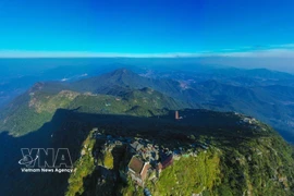 The beauty of Yen Tu lies in the majestic, tranquil mountain forests interwoven with the timeworn solemnity of its system of pagodas and stupas, and the serene world of Zen meditation. (Photo: VNA)