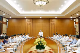 Party General Secretary and State President To Lam chairs a working session on June 10, 2026 with the Government Party Committee and relevant agencies reviewing the implementation of Resolution No. 24-NQ/TW, issued by the 11th Party Central Committee, on proactively responding to climate change, strengthening natural resource management and environmental protection. (Photo: VNA)