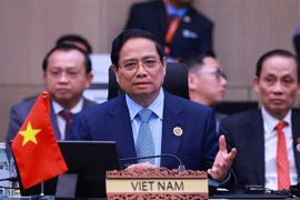 Prime Minister Pham Minh Chinh addresses the 28th ASEAN–Japan Summit in Malaysia (Photo: VNA)