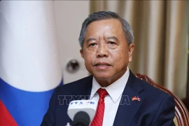 Professor Boviengkham Vongdara, Minister of Technology and Communications of Laos in an interview with the Vietnam News Agency. (Photo: VNA)