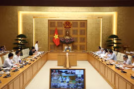 Deputy Prime Minister Tran Hong Ha chairs the 17th meeting of the national steering committee on IUU fishing prevention. (Photo: baochinhphu.vn)