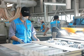 Workers of the Lioncore Vietnam Co.Ltd at Dong Mai industrial park, Quang Ninh province. (Photo: VNA)