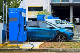 Singapore’s Green Plan 2030 means converting all public and private transport to electric vehicles so the government is working with the private sector to prompt infrastructure investment in fast-charging points such as these. (Photo: Handout)