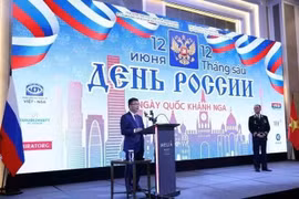 Deputy Prime Minister Le Thanh Long delivers remarks at the reception marking Russia’s National Day, June 12. (Photo: baochinhphu.vn) 
