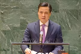 Ambassador Dang Hoang Giang, Permanent Representative of Vietnam to the United Nations delivers speech at the event. (Photo: VNA)
