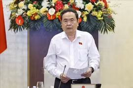 National Assembly Chairman Tran Thanh Man delivers closing remarks at the 49th session of the NA Standing Committee. (Photo: VNA)