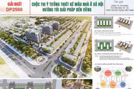 One of the first-prize winning entries in the “Social housing prototype design ideas – Towards sustainable solutions” contest. (Photo courtesy of the organising board)