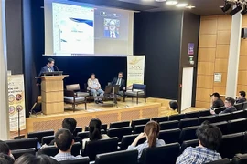 Assoc. Prof. Dr Nguyen Viet Nhung, Dean of Medicine at University of Medicine and Pharmacy, Vietnam National University (VNU) Hanoi, speaks online on Vietnam’s digital transformation strategy in medical education. (Photo: VNA) 
