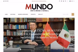 Mundo Internacional publishes an interview with Vietnamese Ambassador to Mexico Nguyen Van Hai. (Photo: Screenshot)