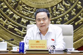 National Assembly Tran Thanh Man, head of the steering committee for the comprehensive review of legal documents, delivers remarks at the meeting of the steering committee for reviewing legal documents on May 7, 2026. (Photo: VNA)
