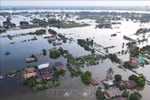 A neighbourhood in Vientiane capital has been flooded. (Illustrative photo: VNA)