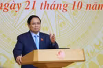 Prime Minister Pham Minh Chinh chairs the 18th meeting of the National Steering Committee for Combating Illegal, Unreported and Unregulated Fishing. (Photo: VNA)
