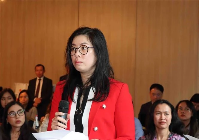Nguyen Doan Hoai Thu currently working at the Luxembourg Chamber of Commerce (Photo: VNA)
