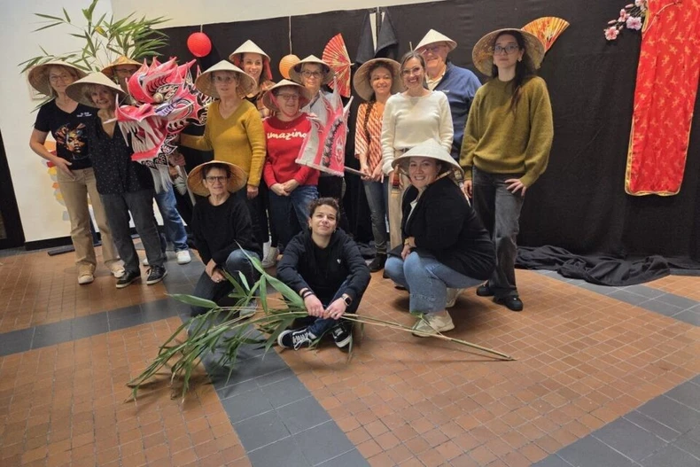 Artists participate in the 34th Festival Changé d’Air, themed “Vietnam – Culture, Art, Cuisine, Music and Life”, in Changé city, Sarthe department of France. (Photo: actu.fr) 