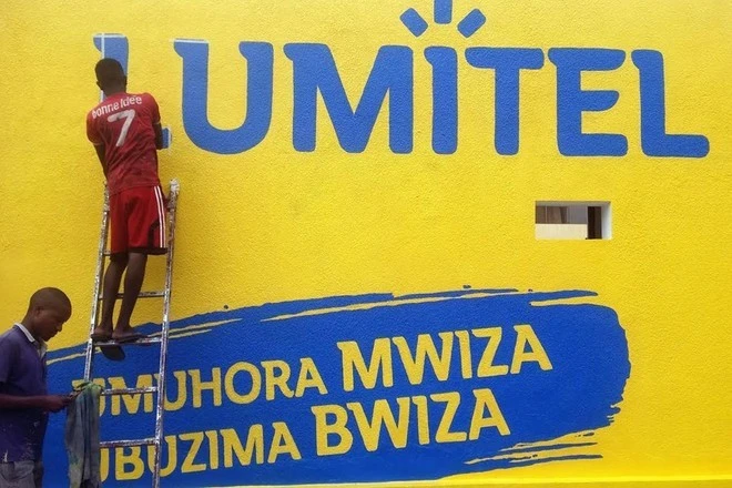 The Lumitel brand is being promoted on walls across Burundi. (Photo: Viettel)