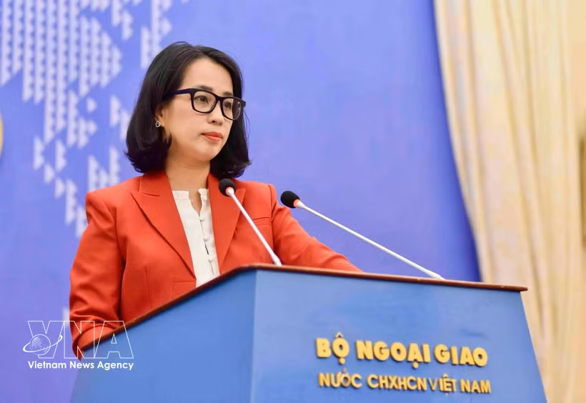 Spokesperson of the Vietnamese Ministry of Foreign Affairs Pham Thu Hang (Photo: VNA)