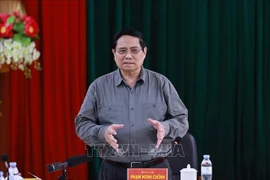 Prime Minister Pham Minh Chinh addresses the working session with Thanh Hoa officials on November 9. (Photo: VNA)