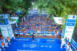 At the Standard Chartered Hanoi Heritage Marathon 2024 (Photo: The event organisers)