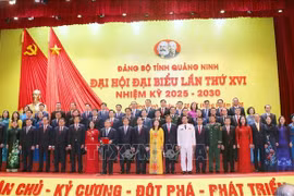 The 16th Quang Ninh provincial Party Committee debuts at the congress. (Photo: VNA)