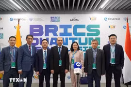 Vietnamese delegation to the forum (Photo: VNA)