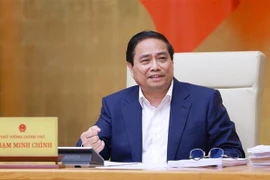 Prime Minister Pham Minh Chinh addresses the Government’s law-building session in Hanoi on May 22. (Photo: VNA)