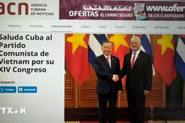 Cuban news agency ACN reports on the 14th National Congress of the Communist Party of Vietnam. (Photo: Screenshot)