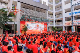 Thanh Cong B Primary School holds a festival themed “Proud of 80 years – Radiant Vietnam” to celebrate the National Day. (Photo courtesy of Thanh Cong B Primary School)