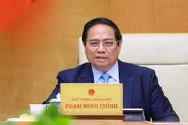 PM Pham Minh Chinh speaks at the meeting. (Photo: VNA)