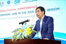 HCMULAW Rector Dr. Le Truong Son speaks at the event (Photo: VNA)