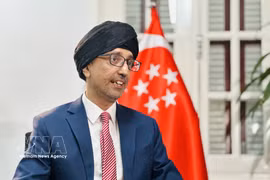 Singaporean Ambassador to Vietnam Rajpal Singh (Photo: VNA)