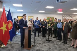 Ambassador Do Hung Viet, Permanent Representative of Vietnam to the UN speaks at the event. (Photo: VNA)