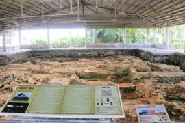 QR code, 3D and VR 360 technologies for presentation are applied at the Go Cay Thi A historical site of the Oc Eo – Ba The archaeological complex in An Giang province. (Photo: VNA)