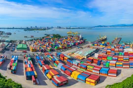 Vietnam’s seaport infrastructure capacity has tripled after each decade of development, handling 90% of the country’s total import and export cargo (Photo: VietnamPlus)
