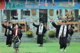 Dao ethnic people in Thanh Hoa province perform folk dance. (Photo: VNA)