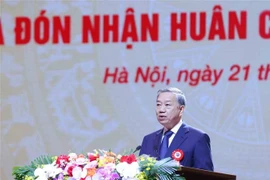 Party General Secretary To Lam speaks at the ceremony. (Photo: VNA)