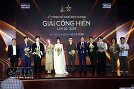 At the launch ceremony of the 20th Devotion Awards and opening of the voting portal in Ho Chi Minh City on March 5. (Photo: VNA)