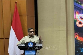 Ahmad Haikal Hasan, Head of the Halal Product Assurance Organising Agency (BPJPH) of Indonesia, speaks at the seminar (Photo: VNA)