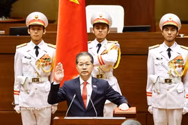 Chief Justice of the Supreme People’s Court Nguyen Van Quang at the swearing-in ceremony. (Photo: VNA)