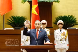 President of the Socialist Republic of Vietnam To Lam takes the oath of office on April 7, 2026. (Photo: VNA) 
