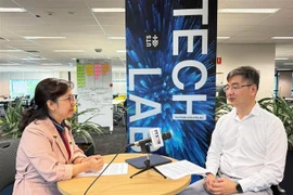 Professor Nghiem Duc Long, Director of the Centre for Environmental and Water Research at the University of Technology Sydney (UTS) grants an interview to the Vietnam News Agency. (Photo: VNA)